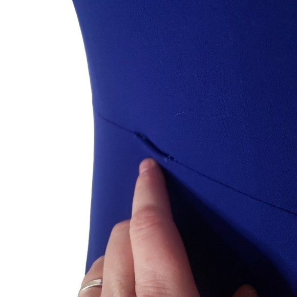 Betsy & Adam Off-the-Shoulder Scuba Mermaid Gown  Dress - Women's - Picture 13 of 13